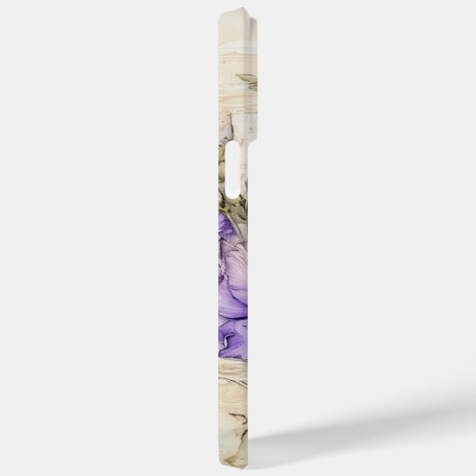 Paarse Waterverf Bloemen Telefoonhoes Case-Mate iPhone Case (Achterkant / Rechts)