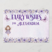 Paarse Waterverf Bloemen Verjaardag Sprookjeswense Advieskaart (Voorkant)