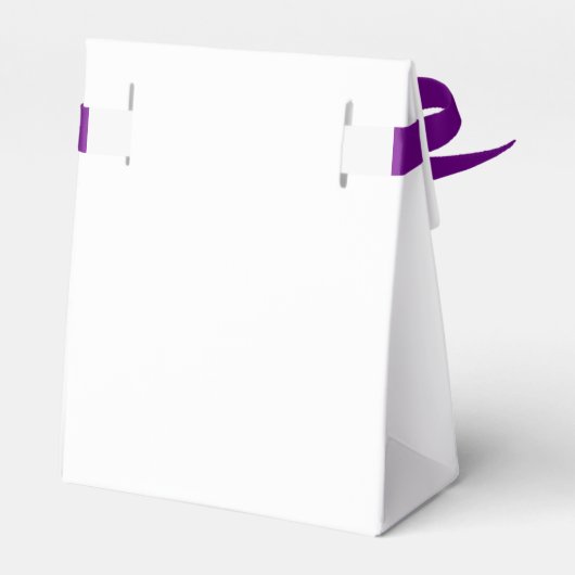 Paarse Waterverf bloemenbruiloft gunst dozen Bedankdoosjes (Achterkant)