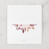 Paarse Waterverf bloemenbruiloft plaats kaart Plaatskaartje (Buitenkant ongevouwen)