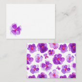 Paarse waterverf bloemengast plaats kaarten plaatskaartje (Voorkant / Achterkant)