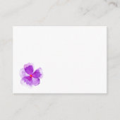 Paarse waterverf bloemengast plaats kaarten plaatskaartje (Voorkant)