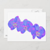 Paarse waterverf bloemenorchidee schilderij briefkaart (Voorkant / Achterkant)