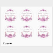 Paarse waterverf bloemenquinceanera Sticker (Vel)