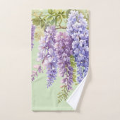 Paarse waterverf bloemenwisteria lila botanisch bad handdoek (Handdoek)