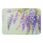 Paarse waterverf bloemenwisteria lila botanisch badmat (Voorkant)