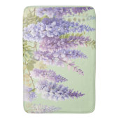 Paarse waterverf bloemenwisteria lila botanisch badmat (Voorkant Verticaal)