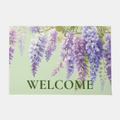 Paarse waterverf bloemenwisteria lila botanisch deurmat (Voorkant)
