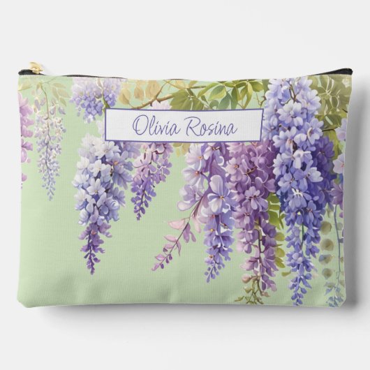 Paarse waterverf bloemenwisteria lila botanisch etui (Voorkant)