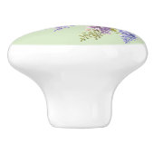 Paarse waterverf bloemenwisteria lila botanisch keramische knop (Zijkant)