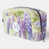 Paarse waterverf bloemenwisteria lila botanisch toilettasje (Rechterhoek)