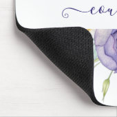 Paarse waterverf bloemstuk gepersonaliseerd muismat (Hoek)