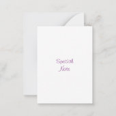 Paarse Waterverf Bloemvlakken Notitiekaartje (Achterkant)