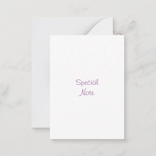 Paarse Waterverf Bloemvlakken Notitiekaartje (Achterkant)