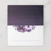 Paarse Waterverf bloesems moderne koninklijke brui Plaatskaartje (Buitenkant ongevouwen)