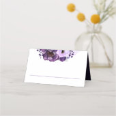 Paarse Waterverf bloesems moderne koninklijke brui Plaatskaartje (Voorkant)
