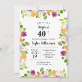 Paarse Waterverf Blooms Verlichtingsdag (Voorkant)