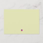 Paarse Waterverf Blooms Weddenschappen Informatiekaartje (Achterkant)