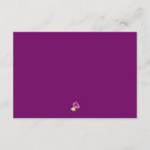 Paarse Waterverf Blooms Weddenschappen Informatiekaartje (Achterkant)