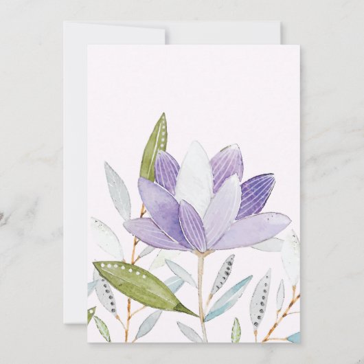 Paarse Waterverf Blowers Baby shower Uitnodiging