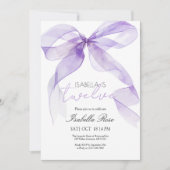 Paarse Waterverf boog verjaardagsuitnodiging Bedankkaart (Voorkant)