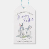 Paarse Waterverf bosdieren Cadeaulabel (Voorkant)