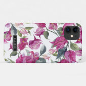Paarse Waterverf Bougainvillea Patroon Custom Case-Mate iPhone Case (Achterkant (horizontaal))