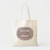 Paarse waterverf bruidstas, tote bag (Voorkant)