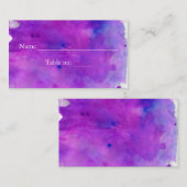 Paarse Waterverf bruiloft Plaatskaartje (Voorkant / Achterkant)