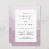 Paarse Waterverf-bruiloft-repetitie Kaart (Voorkant / Achterkant)