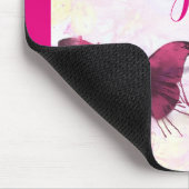 Paarse Waterverf Butterfly on Pink and Yellow Muismat (Hoek)