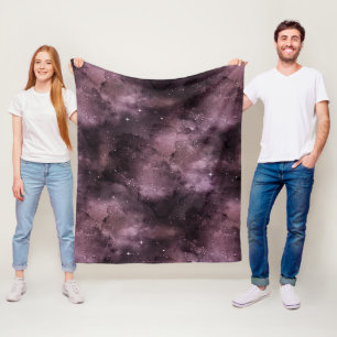 Paarse Waterverf Celestial Sky Fleece Deken