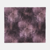 Paarse Waterverf Celestial Sky Fleece Deken (Voorkant (Horizontaal))