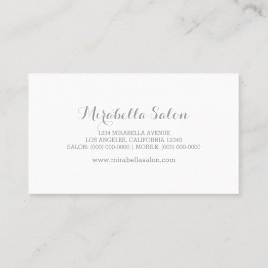 Paarse Waterverf Chrysanthema Visitekaartje (Achterkant)