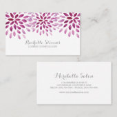 Paarse Waterverf Chrysanthema Visitekaartje (Voorkant / Achterkant)