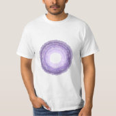 Paarse waterverf cirkel ontwerp T-shirt (Voorkant)