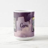 Paarse Waterverf Clouds Twee Foto Koffiemok (Center)