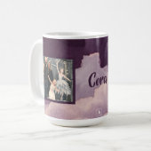 Paarse Waterverf Clouds Twee Foto Koffiemok (Voorkant links)