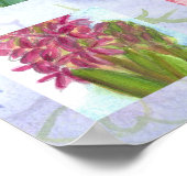 Paarse Waterverf Collage Art Pansy-Rozen Poster (Hoek)