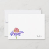 Paarse Waterverf Coneflower Notitiekaartje (Voorkant)