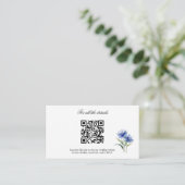 Paarse Waterverf Cornflower Wildflower Wedding Al Informatiekaartje (Staand voorkant)
