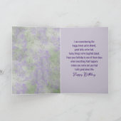 Paarse Waterverf Dahlia Birthday Kaart (Binnen)