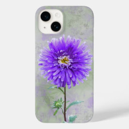 Paarse Waterverf Dahlia Case-Mate iPhone 14 Hoesje