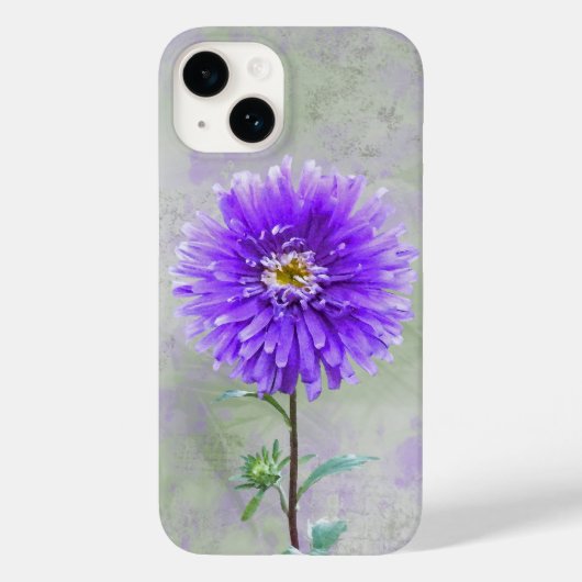Paarse Waterverf Dahlia Case-Mate iPhone Case (Achterkant)