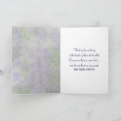 Paarse Waterverf Dahlia Sympathie Kaart (Binnen)