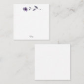 Paarse Waterverf Daisy Note Kaart Notitiekaartje (Voorkant / Achterkant)