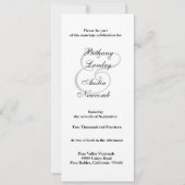 Paarse Waterverf Damask Wedding F200 Kaart (Achterkant)