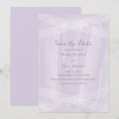 Paarse Waterverf Deco Save the Date (Voorkant / Achterkant)