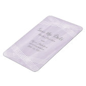 Paarse Waterverf Deco Save the Date Magneet (Linkerzijde)