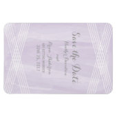 Paarse Waterverf Deco Save the Date Magneet (Horizontaal)